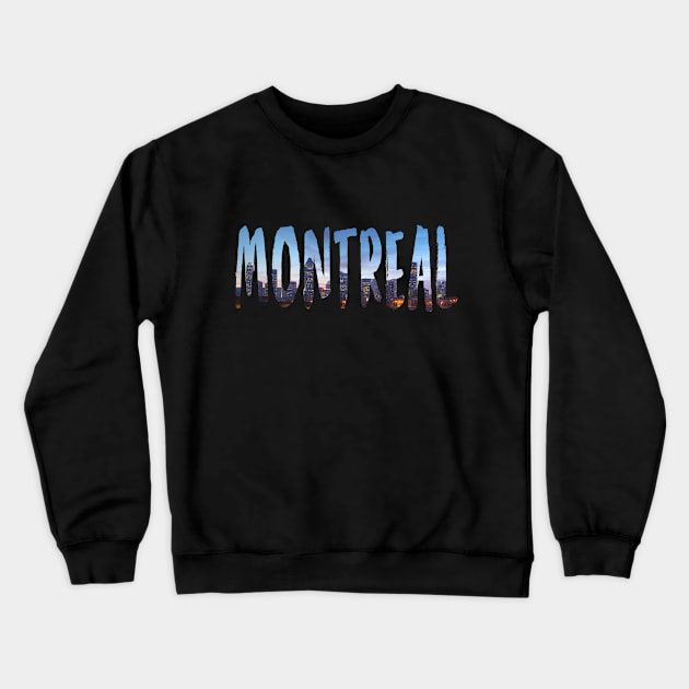 Montreal Skyline Silhouette Crewneck Sweatshirt by swiftscuba